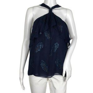 Ramy Brook Woman Halter Blouse Top Aviana Sz S DM5
